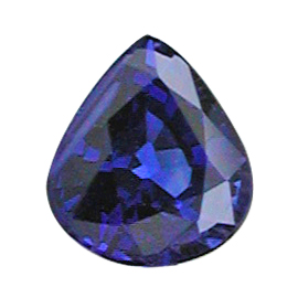 0.42 ct Pear Shape Blue Sapphire : Rich Royal Blue
