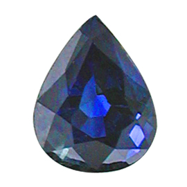 0.49 ct Pear Shape Blue Sapphire : Royal Blue
