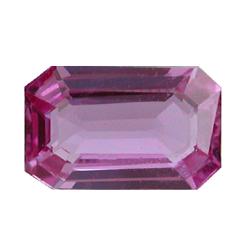 1.16 ct Emerald Cut Pink Sapphire : Violet Pink