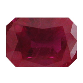 1.23 ct Emerald Cut Ruby : Deep Rich Red