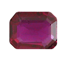 0.27 ct Emerald Cut Ruby : Rich Red