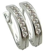 14K White Gold 0.28cttw Diamond Earrings