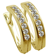 14K Yellow Gold 0.28cttw Diamond Earrings
