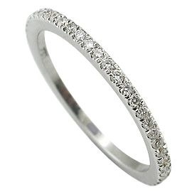 18K White Gold Eternity Band : 0.45 cttw Diamonds