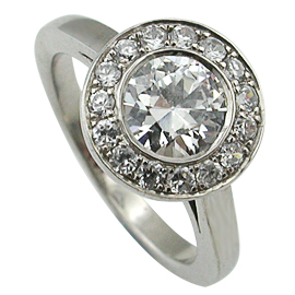 14K White Gold Multi Stone Ring : 1.04 cttw Diamonds