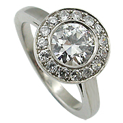 Platinum 1.04cttw Diamond Ring