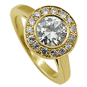 14K Yellow Gold 1.04cttw Diamond Ring