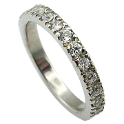 14K White Gold 0.60cttw Diamond Band