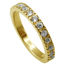 14K Yellow Gold Band : 0.60 cttw Diamonds