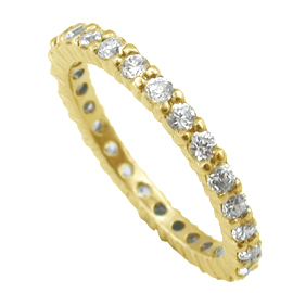 14K Yellow Gold Band : 1.00 cttw Diamonds