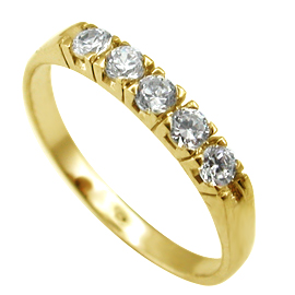 14K Yellow Gold Multi Stone Ring : 0.33 cttw Diamonds