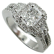 18K White Gold 1.65cttw Diamond Ring