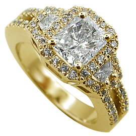 18K Yellow Gold Multi Stone Ring : 1.65 cttw Diamonds