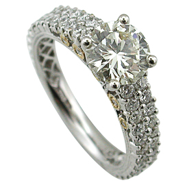 18K White Gold Multi Stone Ring : 2.70 cttw Diamonds