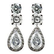 18K White Gold 2.40cttw Diamond Earrings