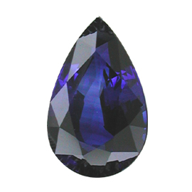 1.67 ct Pear Shape Blue Sapphire : Deep Rich Blue