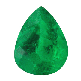 0.63 ct Pear Shape Emerald : Grass Green