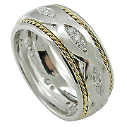 18K Two Tone 0.65cttw Diamond Band