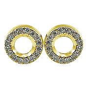 14K Yellow Gold 0.16cttw Diamond Earrings