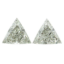 1.42 cttw Pair of Trillion Diamonds : H / SI1