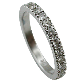 14K White Gold Band : 0.50 ct Diamonds