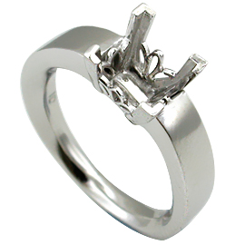 18K White Gold Solitaire Setting