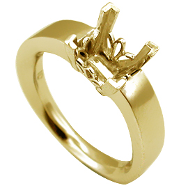 18K Yellow Gold Solitaire Setting