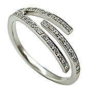 14K White Gold 0.15cttw Diamond Ring