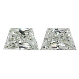 1.01 cttw Pair of Trapezoid Brilliant Cut Natural Diamonds : G / VS2