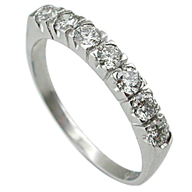 14K White Gold Band : 0.50 cttw Diamonds