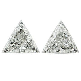 3.13 cttw Pair of Trillion Diamonds : E / SI1