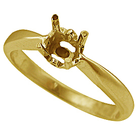 18K Yellow Gold Solitaire Setting