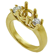 18K Yellow Gold 1/2cttw Diamond Setting