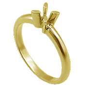 18K Yellow Gold Solitaire Setting