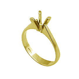 18K Yellow Gold Solitaire Setting