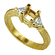 18K Yellow Gold 0.40cttw Diamond Setting