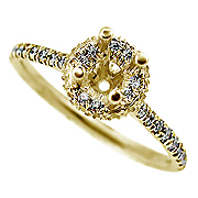 18K Yellow Gold 0.35cttw Diamond Setting