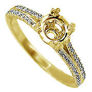 18K Yellow Gold 0.46cttw Diamond Setting