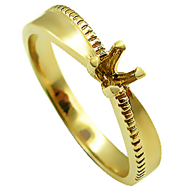 18K Yellow Gold Solitaire Setting