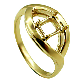 18K Yellow Gold Solitaire Setting