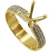 18K Yellow Gold 0.36cttw Diamond Setting