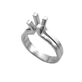 18K White Gold Solitaire Setting