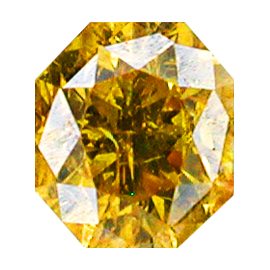 0.60 ct Radiant Diamond : Fancy Vivid Orange Yellow