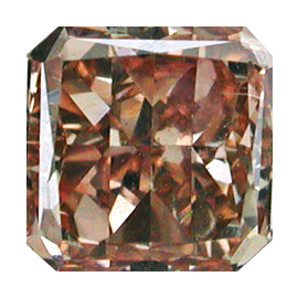 1.51 ct Radiant Diamond : Fancy Deep Brown Pink / SI1