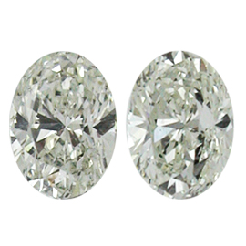 0.73 cttw Pair of Oval Diamonds : I / VS1