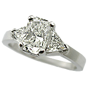 Platinum Three Stone Ring : 1.80 cttw Diamonds