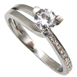 14K White Gold Multi Stone Ring : 0.27 cttw Diamonds