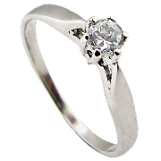 14K White Gold 0.20ct Diamond Ring