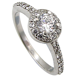 14K White Gold Multi Stone Ring : 0.84 cttw Diamonds