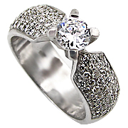 14K White Gold 1.20cttw Diamond Ring